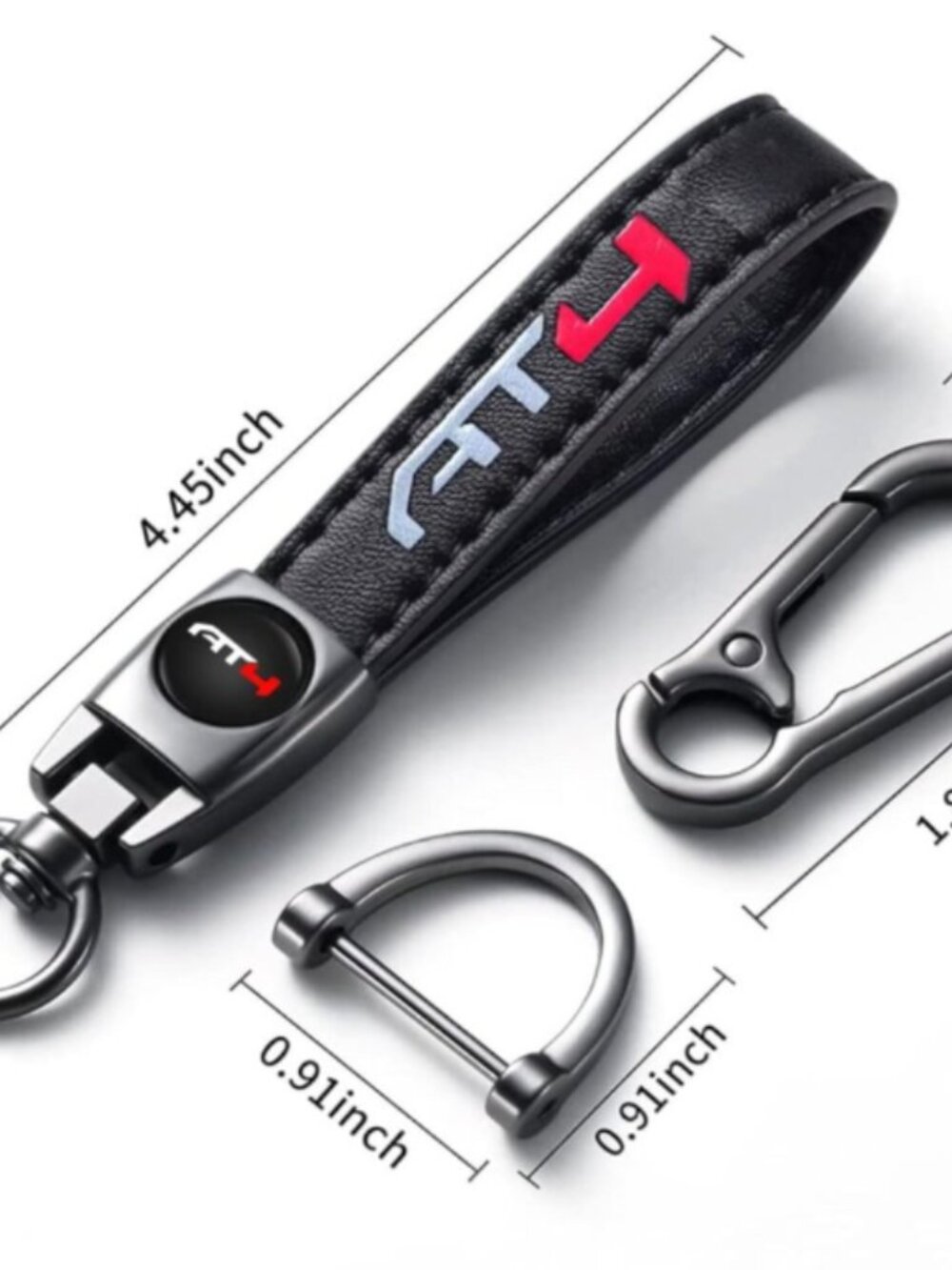 GMC AT4 key fob Keychain in black leather NWT - Picture 5 of 7